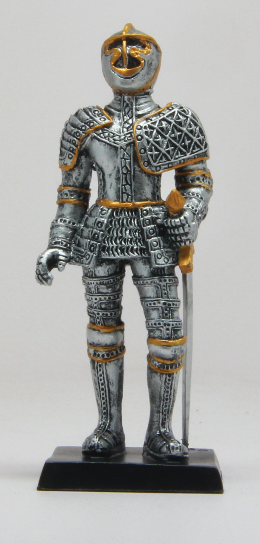 10,2 cm Armoured médiéval Chevalier avec épée Résine Statue Figurine