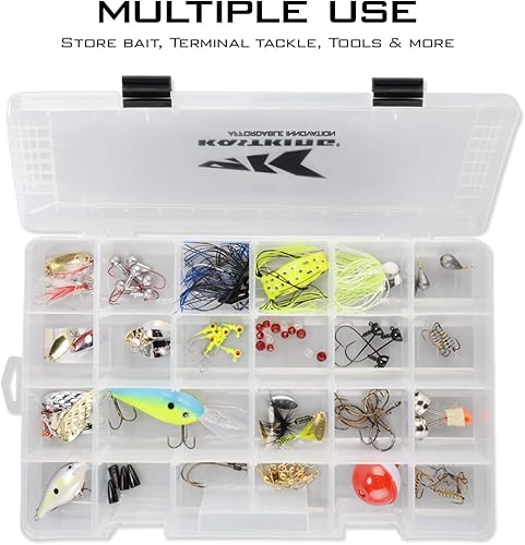 Miniatura 5 de KastKing Cajas de aparejos, caja de plástico, caja organizadora de almacenamiento de plástico con divisores extraíbles, almacenamiento de aparejos