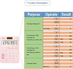 Pocket Small Size Desk Calculator, 12 Digit Large LCD Display, Basic Tax Function Handheld Desktop Calculator with Solar Battery Dual Power, Perfect for Office, School, Business OS-12T (Pink)
