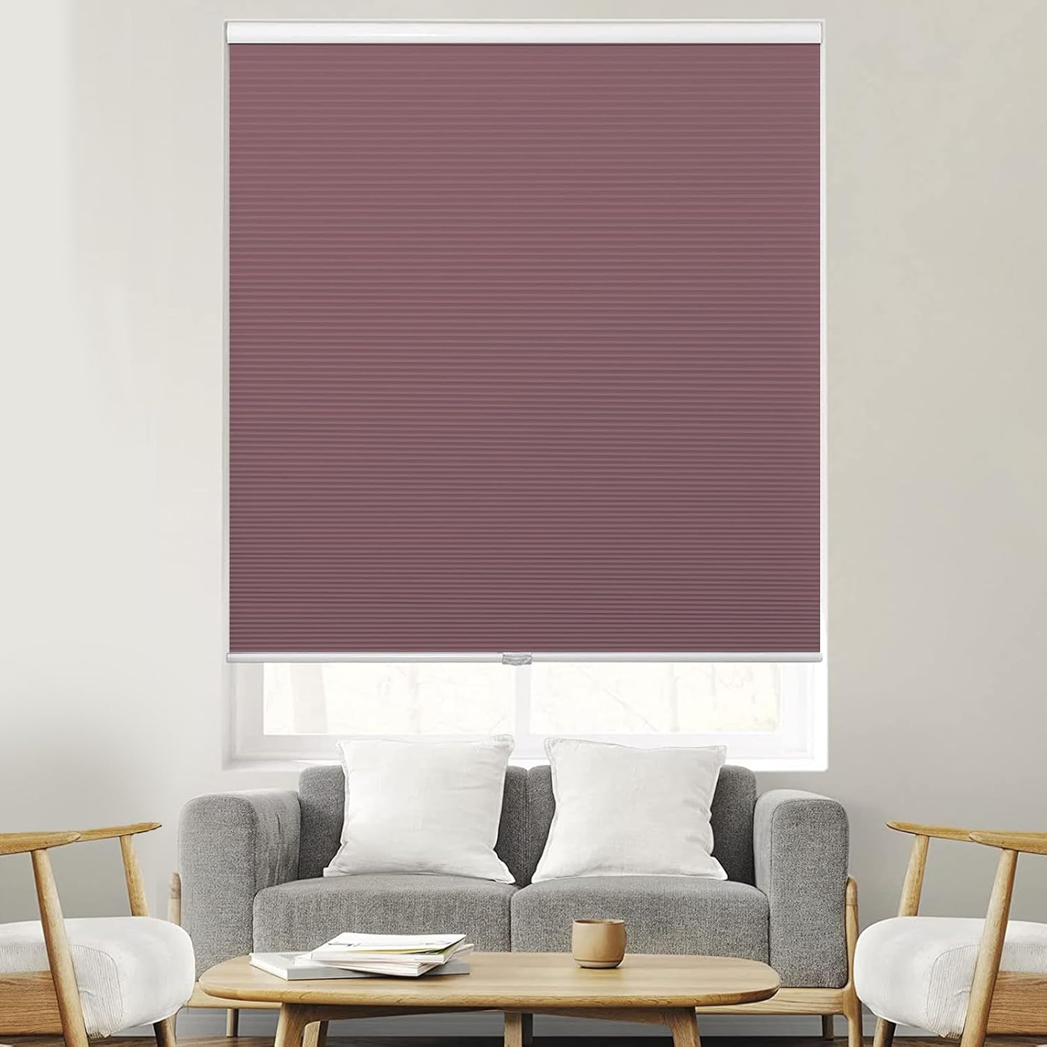 Cordless Cellular Shades Honeycomb Blinds, Light Filtering Thermal Insulated, Free-Stop Cell Blinds, Custom Size, Honeycomb Shade for Window, Bedroom, Office, Custom Size(Size:30"W*39"H,Color:D)
