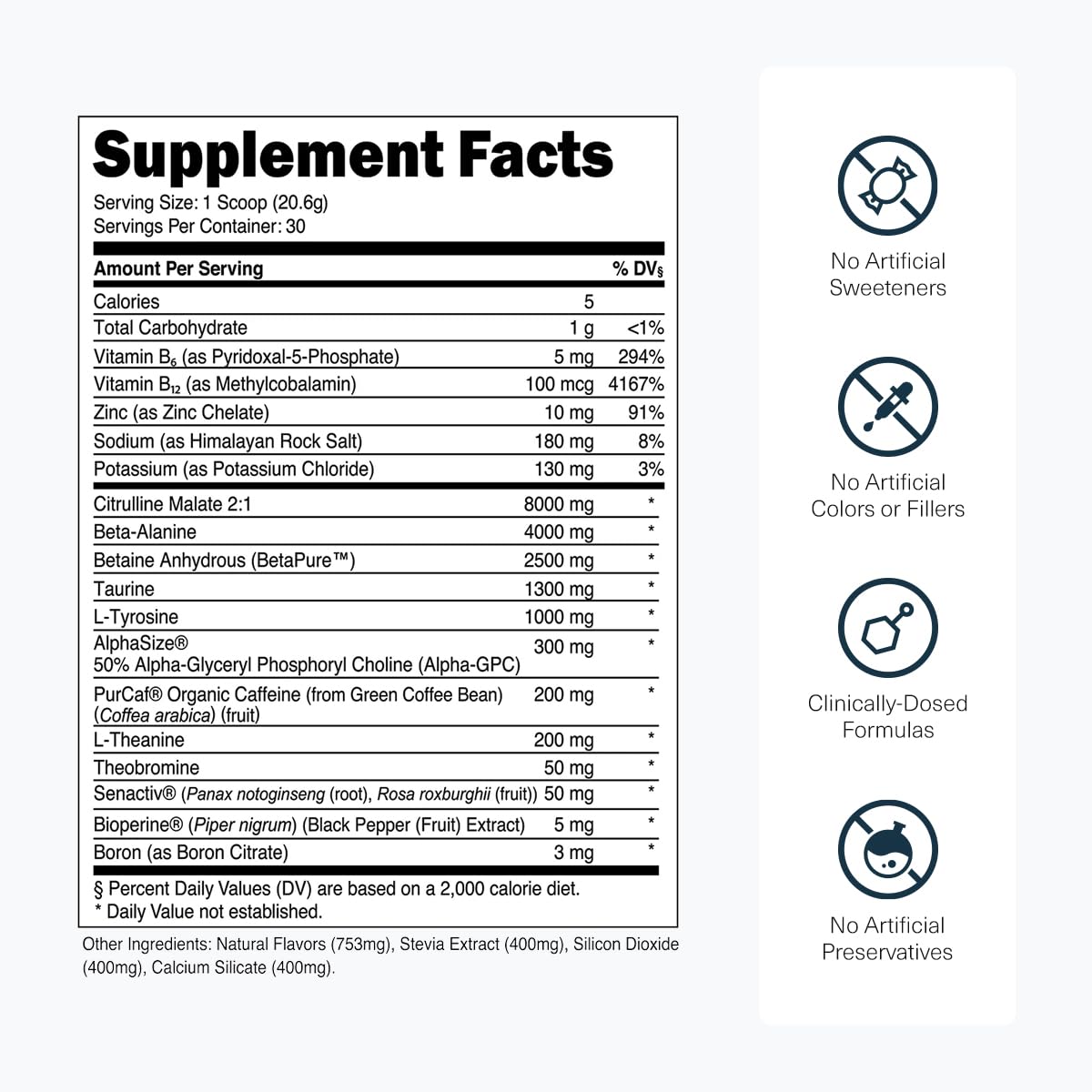 Transparent Labs Bulk Pre Workout Powder - 30 Servings, Pineapple Coconut — Amazon image 4