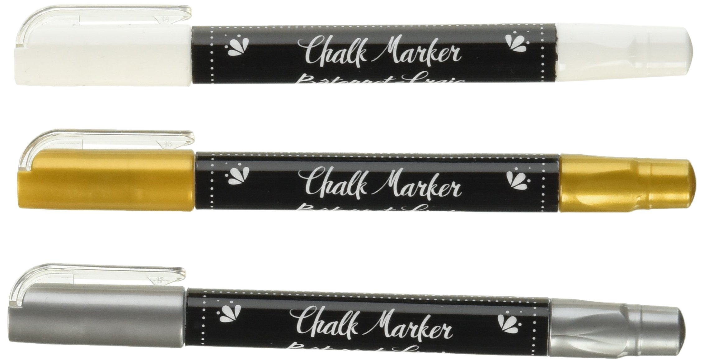 American Crafts Chalk Gold, Silver, and White Markers