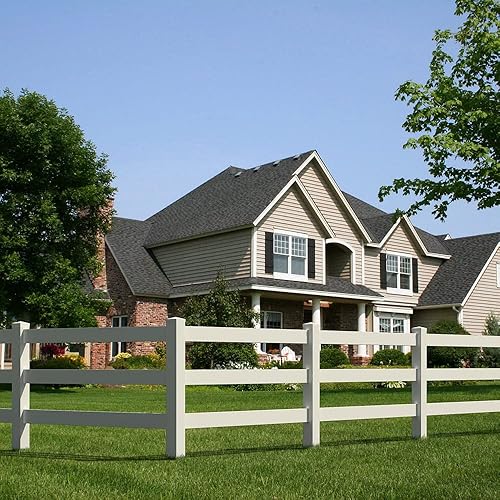 Miniatura 3 de Almacén de valla de vinilo - Rieles de vinilo para ranchos, 8 pies (6, negro)