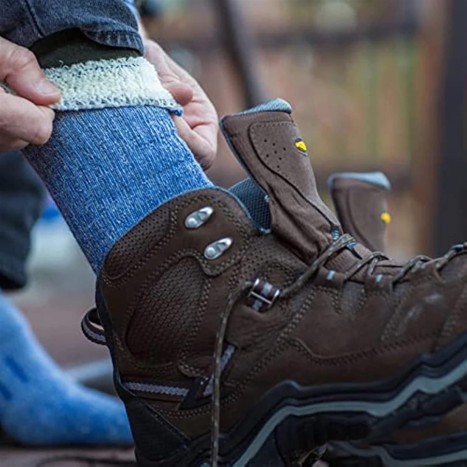 Winter Herren Wollsocken Wanderstiefelsocken 80% Wolle Dickere Thermosocken Outdoor-Sport Radfahren Ski Crew Socken