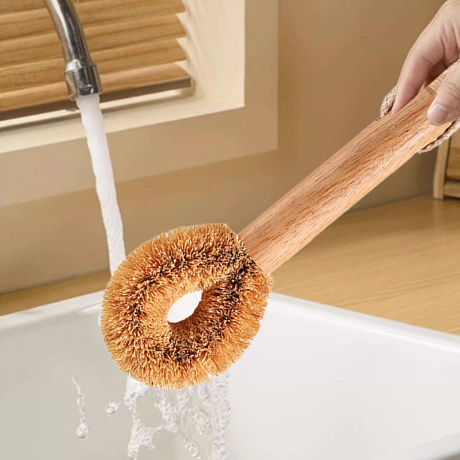 Gavigain Kitchen Dish Brush with Short Handle for Effective Grease Removal Suitable Various Cookware
