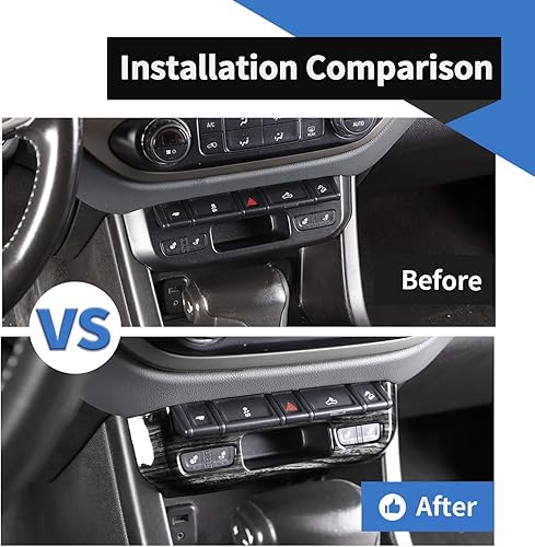 Miniatura 2 de Voodonala Cubierta del panel de control de la lámpara de advertencia de la consola central interior de Chevrolet Colorado compatible con Chevrolet