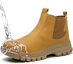 Bottes d'orteil en acier pour hommes, Chaussures de sécurité confortable pour hommes Femmes, Léger/Eauproof, Poncture Proof Chaussures d'aiguille en acier Hommes, Bottes de travail de construction respirant