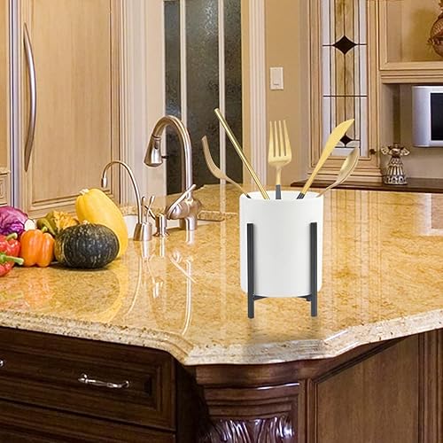 Miniatura 4 de Soporte para tenedor y cuchara, soporte de cuchara dorado, soporte para cubiertos de encimera, pequeño soporte para utensilios para encimera de