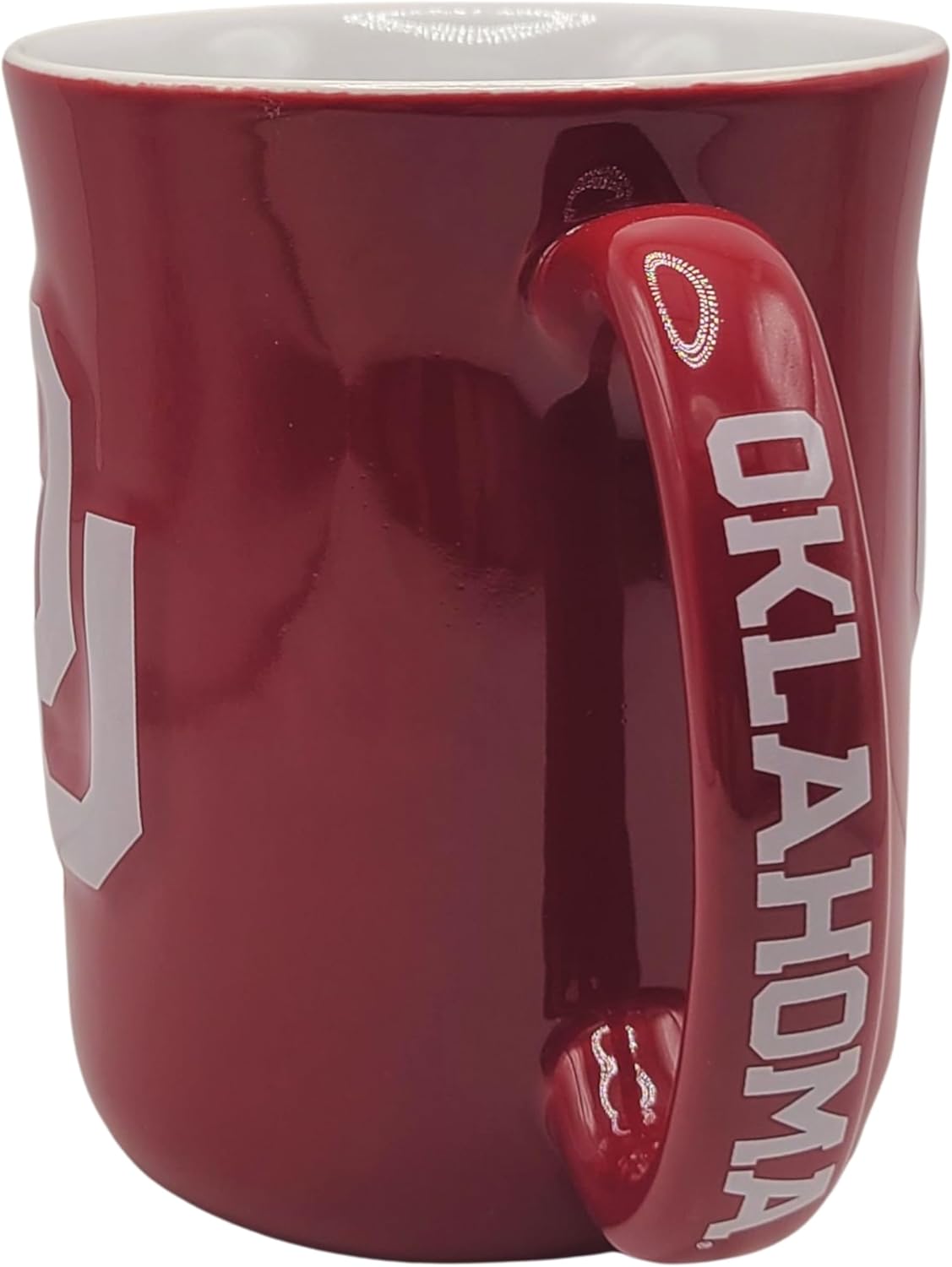 Boelter Brands NCAA Large 15oz Sculpted Cafe Mug with Raised Logo and Inner Color (Oklahoma Sooners) - Image 2