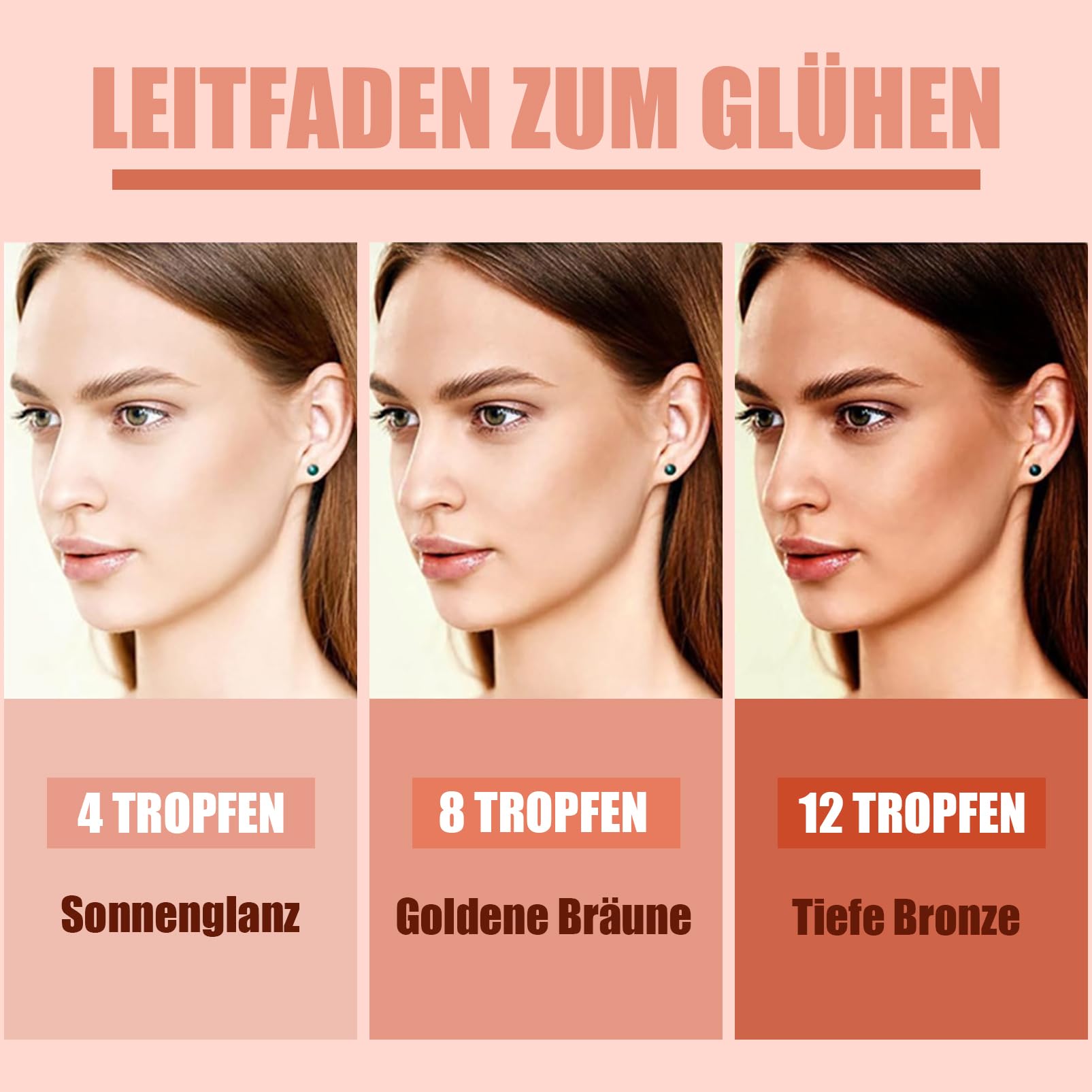 Krople do opalania, 60 ml, krople do naturalnego zwiększenia melaniny, krople brązujące do twarzy i ciała, bezpieczne i skuteczne samoopalacze, długotrwałe opalanie