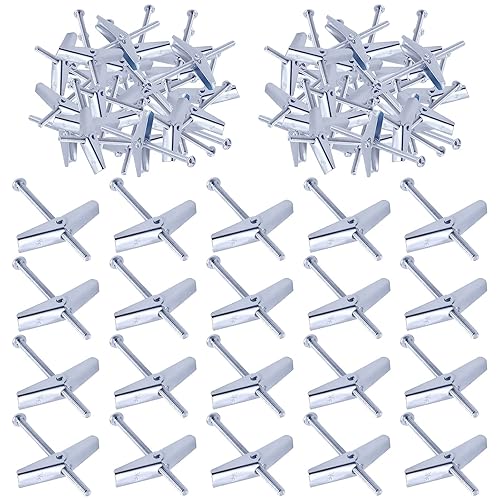 Miniatura 12 de Swpeet Kit de 60 pernos de palanca de 1/8 pulgadas y tuerca de ala para colgar artículos pesados en paneles de yeso