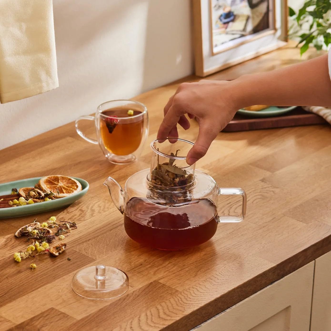 Karaca Flat - Glas Teekanne mit Siebeinsatz – Bild 7