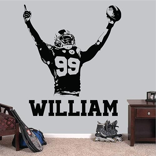 Bestdecor4you - Adhesivo decorativo para pared, diseño de números de jugador personalizado