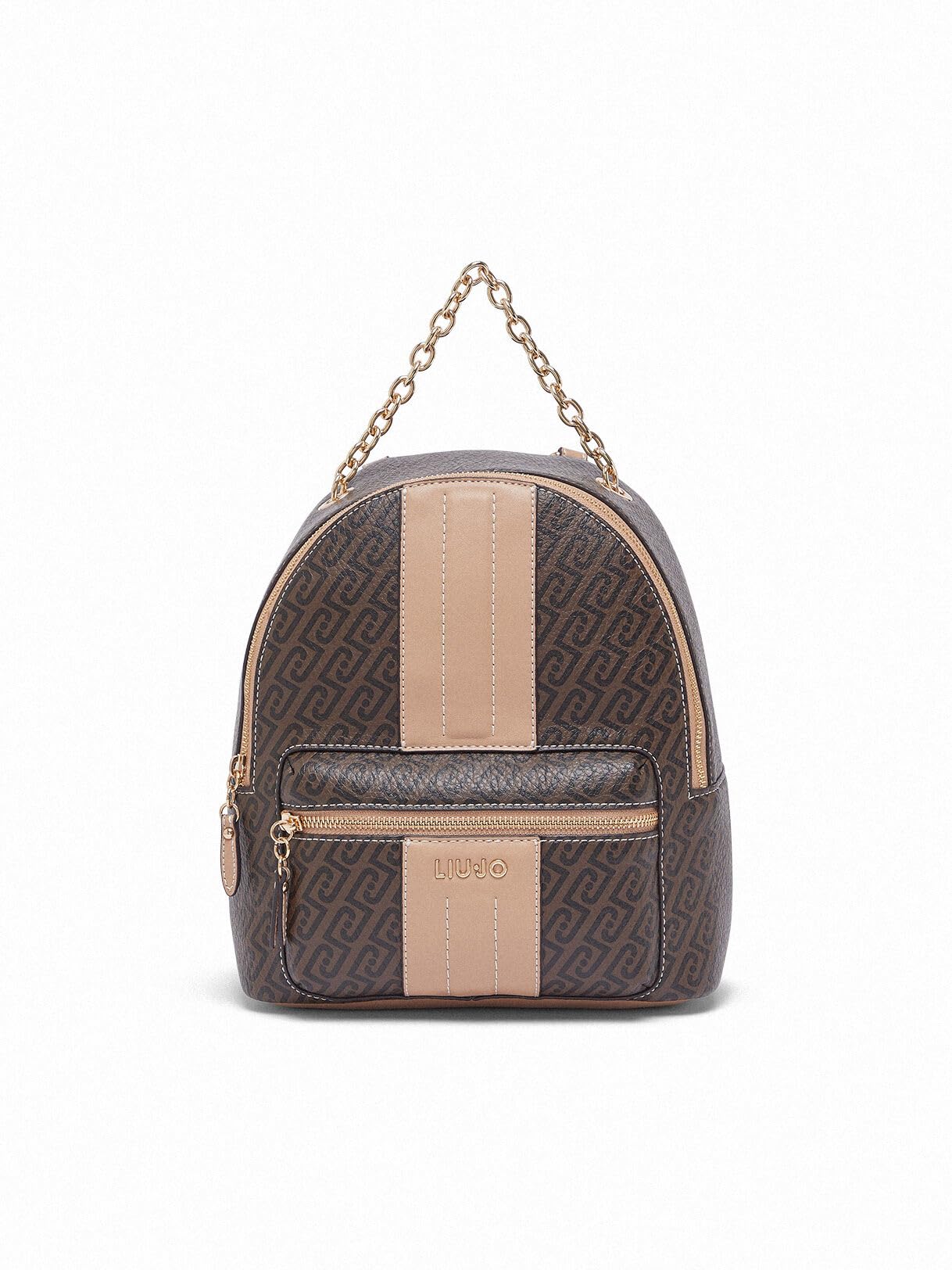 Liu Jo Zaino Donna Ematite M AA6111 E1118, Testa di Moro, Similpelle, 24x31x15 cm, con Tasca Esterna e Interna, Spallacci Regolabili