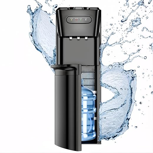 Manastin M0476-A Bottom-Loading Water Cooler 5 Gal Matte Black