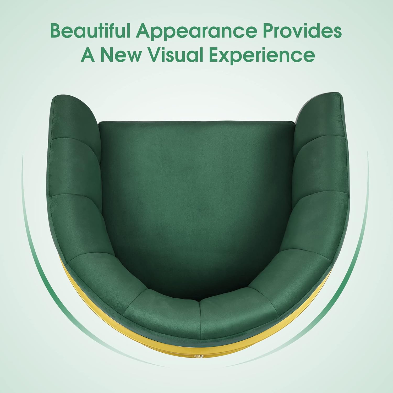 BarberPub Living Room Chair, Nail Tech Chair with Cushion, Manicure Armchair for Nail Technician, Spa Salon Equipment for Manicurist, Vanity Makeup Beauty Station 3513 (Dark Green)