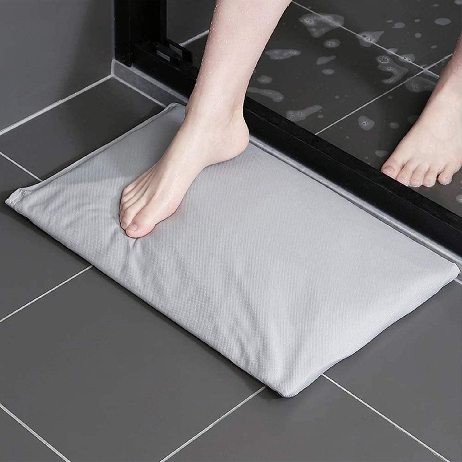 mainbon Soft Diatom Earth Bath Mat,Absorbent Pad Diatom Ground Mat Quick Dry Bathroom Foot Pad