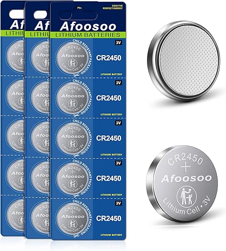 Miniatura 8 de CR2450 - Batería de moneda de litio de 3 V, paquete de 20 celdas de botón CR 2450 pilas de 3 voltios 630 mAh para llave de automóvil, sensor de