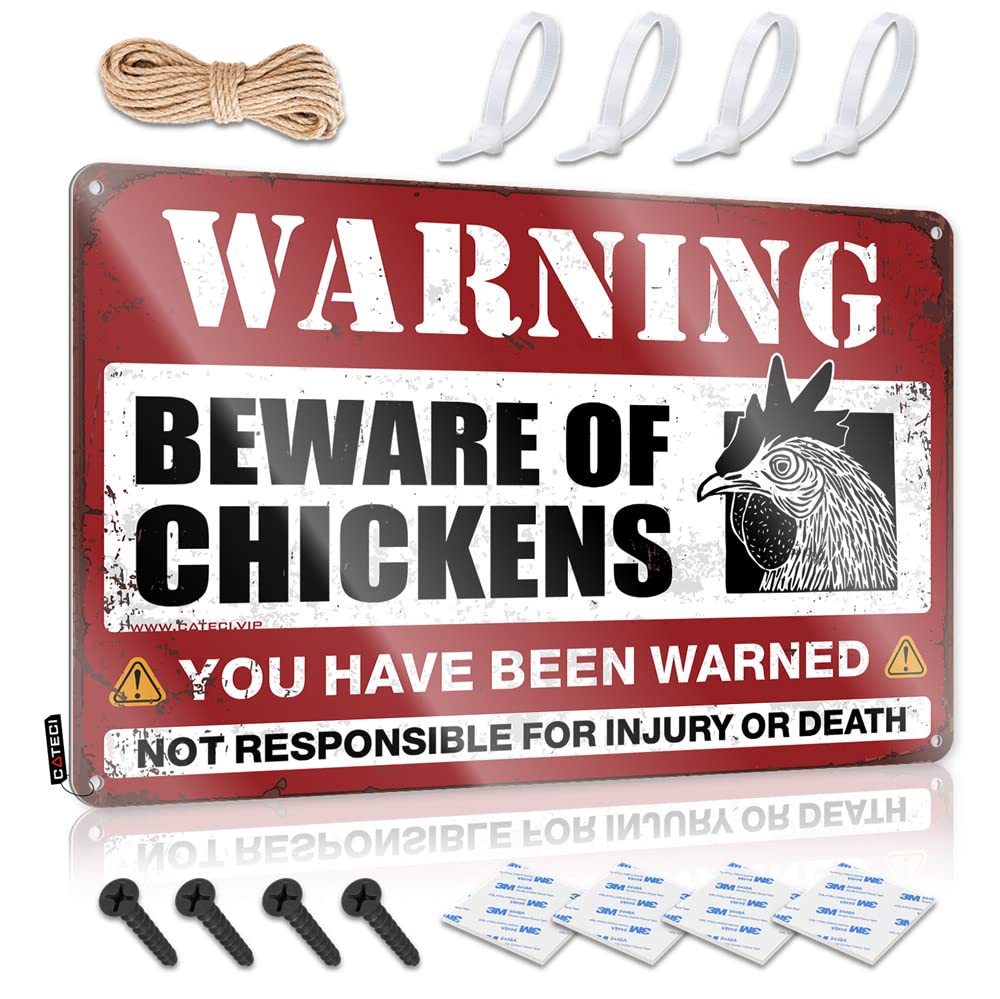Van, Retro Wall Decor Funny Soft Area Wall Decor, Clean Rustic Metal Tin Sign For Man Cave | Highland Holiday Gift Custom Beware Of Chickens(30X40CM)