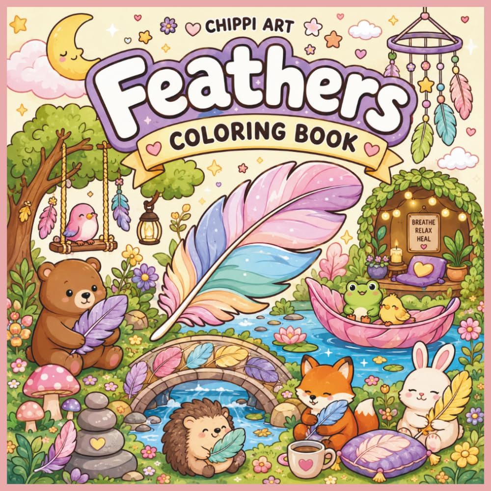 Feathers: A Cozy and Relaxing Bold & Easy Coloring Journey for Peace, Mindfulness, and Stress Relief (Gentle Healing Coloring Series)