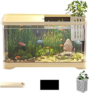 Kleines Aquarium-Starter-Set – Aquarium mit Licht, Ständer und Pumpe für Quallen, Guppy, Goldfische