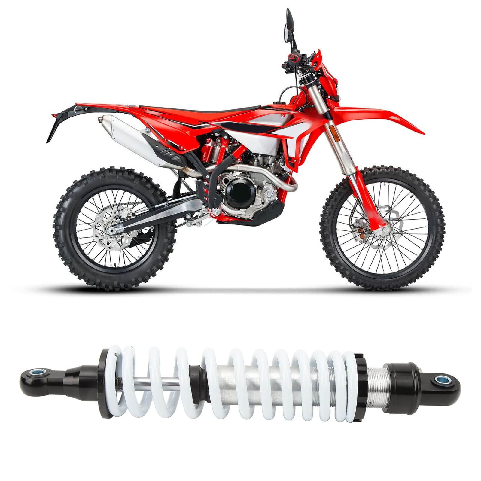 Ammortizzatore per moto, ammortizzatore da 360 mm preciso con smorzamento regolabile per ATV,Ammortizzatori e Staffe