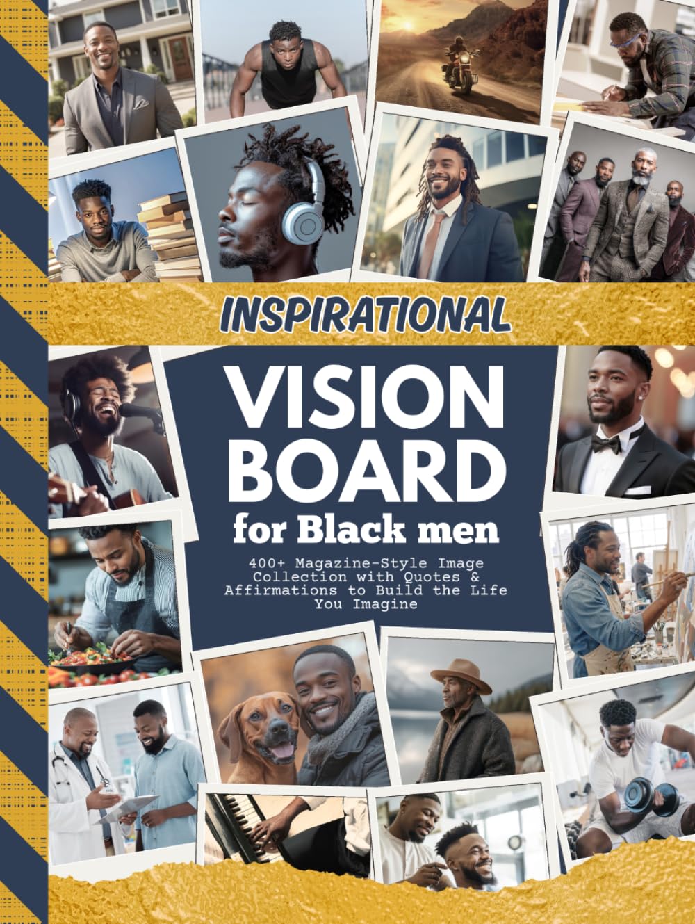 Inspirational Vision Board for Black Men: 400+ Magazine-Style Images, Quotes and Affirmations to Build the Life You Imagine (Vision Boards For Men)