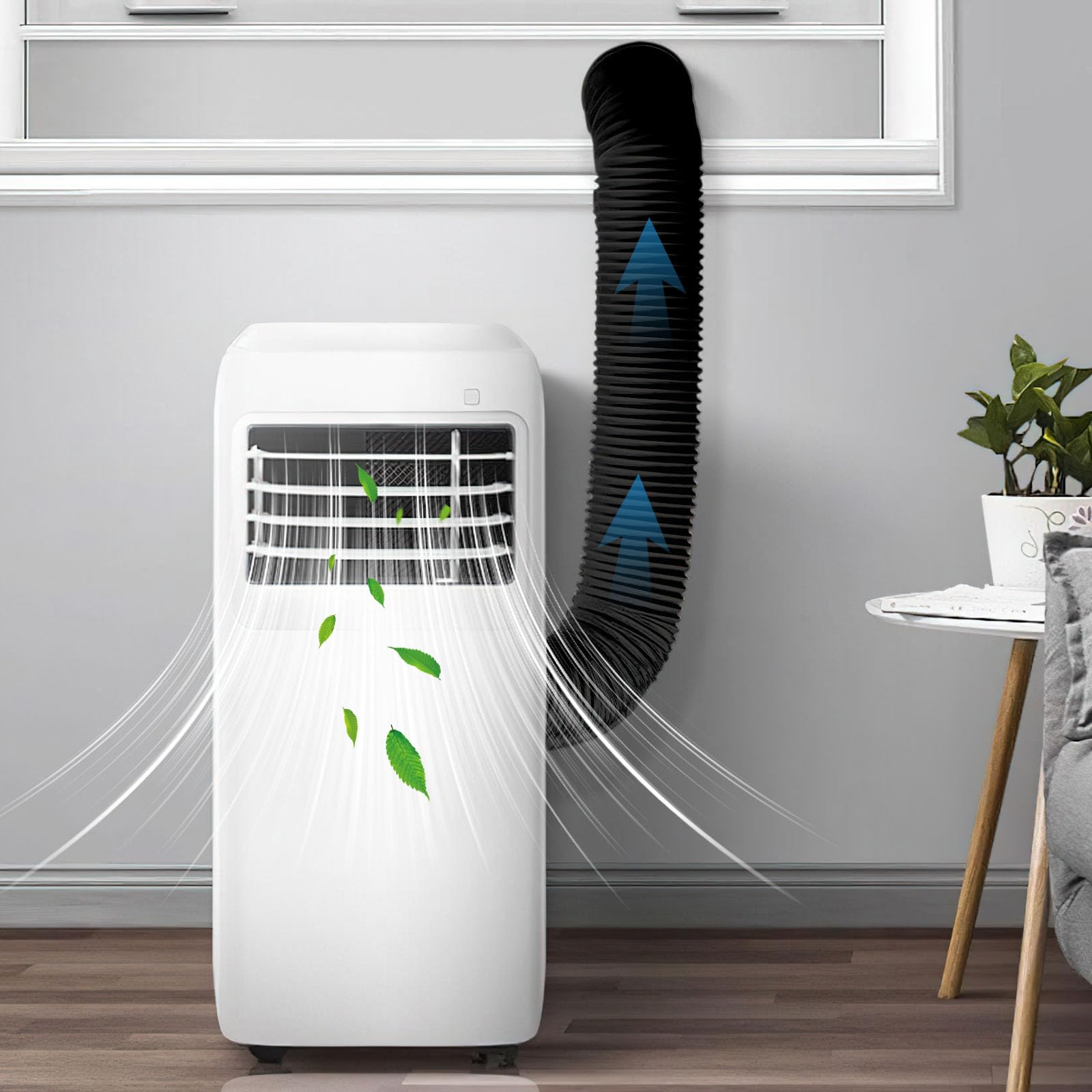 Tubo di Scarico PVC Ø80mm 2,5m Tubo di Ventilazione Flessibile Alluminio | Tubo di Scarico Ventilatore con Nastro in Alluminio 50mm x5m e 2 Fascette Stringitubo per Aria Condizionata Cappa Aspirante