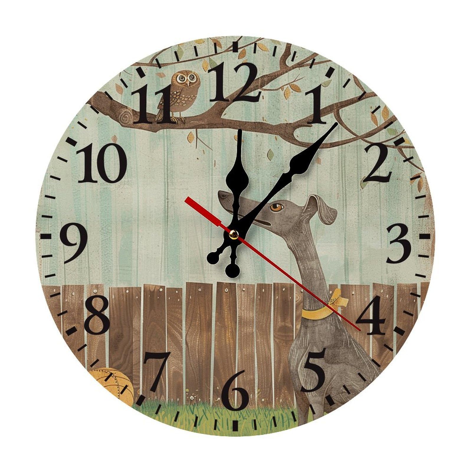 Horloge murale Greyhound 30x30 cm silencieuse pour salon et chambre