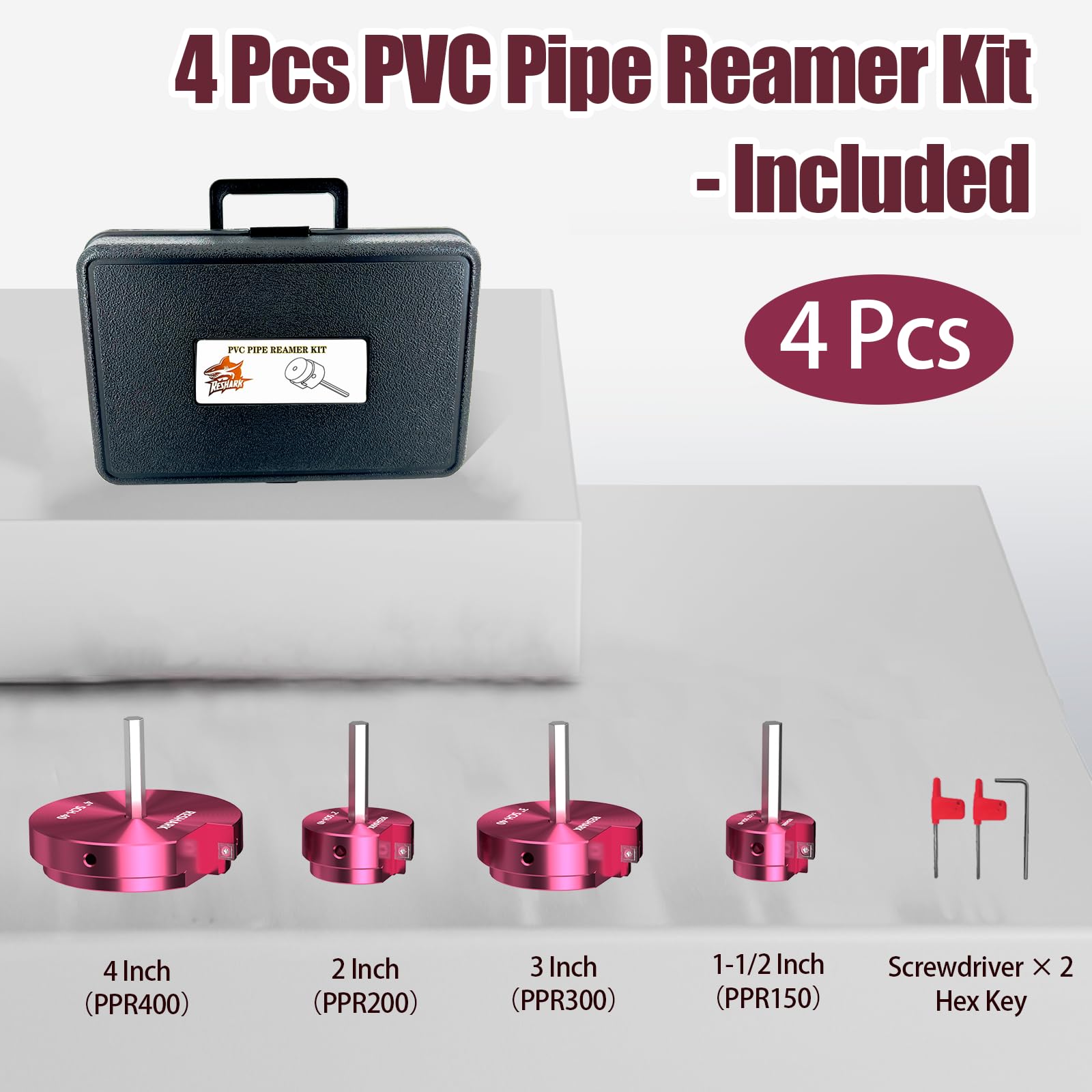Escariador de tubo de PVC de 7,6 cm