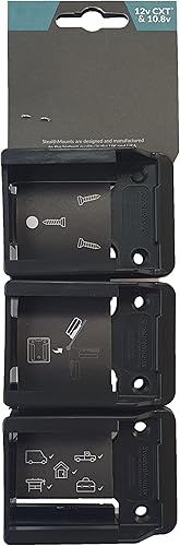 Miniatura 4 de StealthMounts Soporte de batería compatible con Makita 12V CXT (paquete de 6) - Negro | Soportes de batería StealthMounts | Fabricado en el Reino
