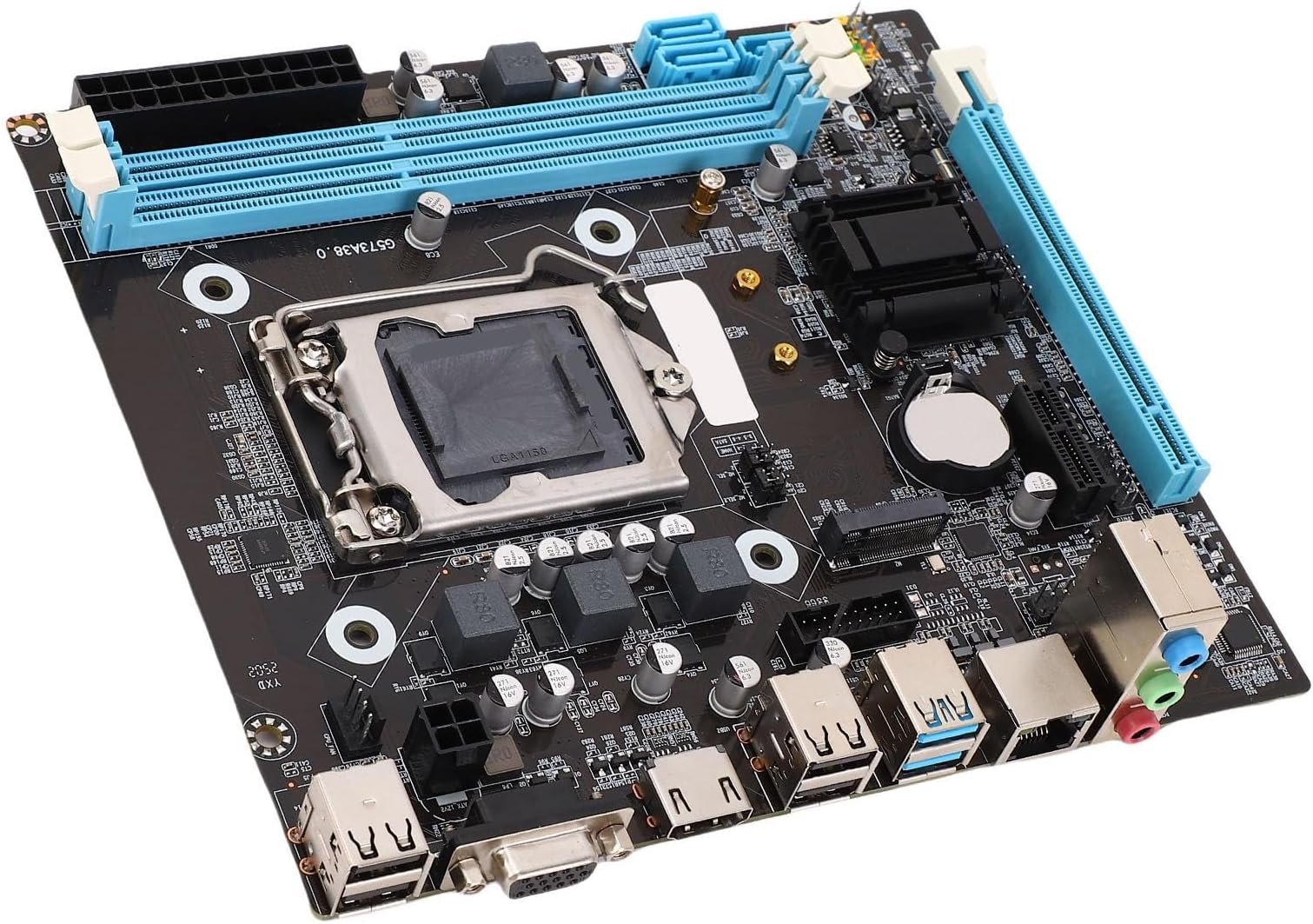 ASHATA Scheda Madre da Gioco H81, Scheda Madre per PC LGA 1150 ATX, Supporto per Slot PCIe DDR3 M.2 NVMe NGFF a Doppio Canale per Core I3 I5 I7 per E3 V3