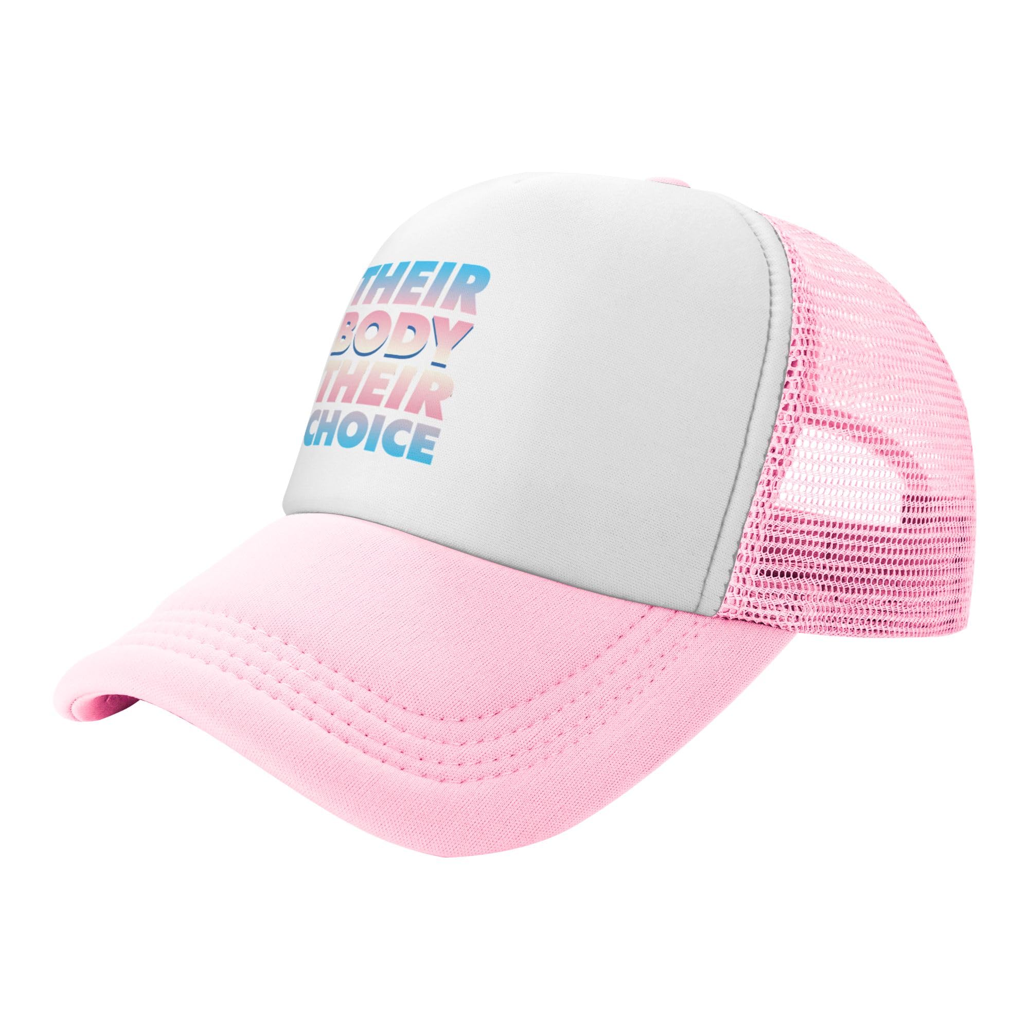 Pro Choice Pro Love Pro Science Pro Women Trucker Hat Feminist Womens Rights Baseball Cap Mesh Back Adjustable Hats for Kids - Pink
