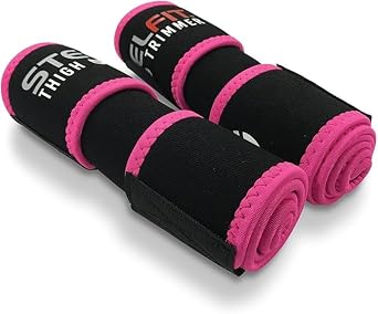 SteelFit Thigh Trimmers for Women & Men Latex-Free Neoprene Thigh Slimmer Trainer Wraps for Increased Circulation, Heat & Sweat - Adjustable Non-Slip Fit, Moisture-Wicking Lining - On Size Fits Most