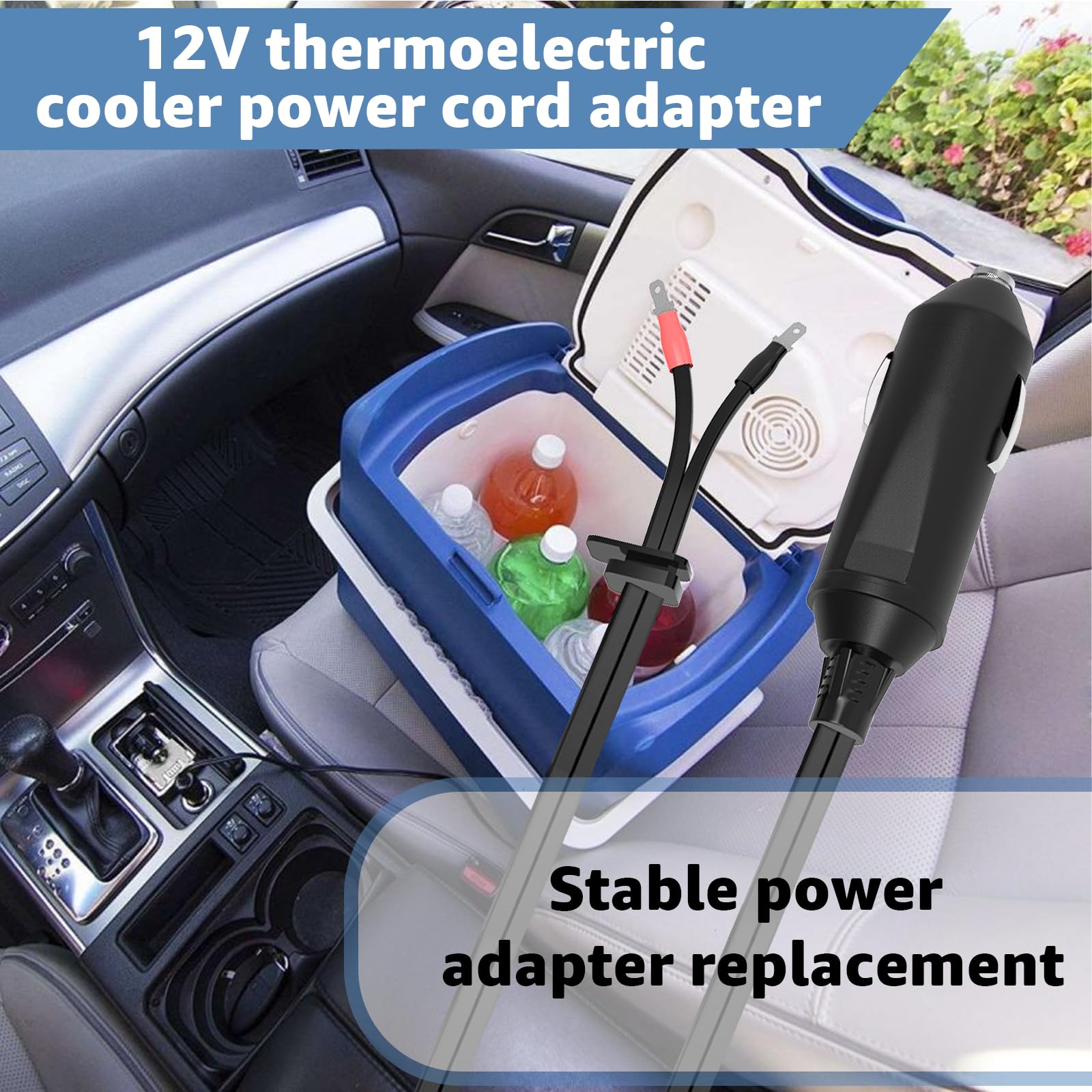 Norward 12V Cooler Power Cord Compatible with Coleman Cooler,Replacement for Coleman Cooler 5640 Power Adapter,Thermoelectric Electric Cooler Replacement Plug ?