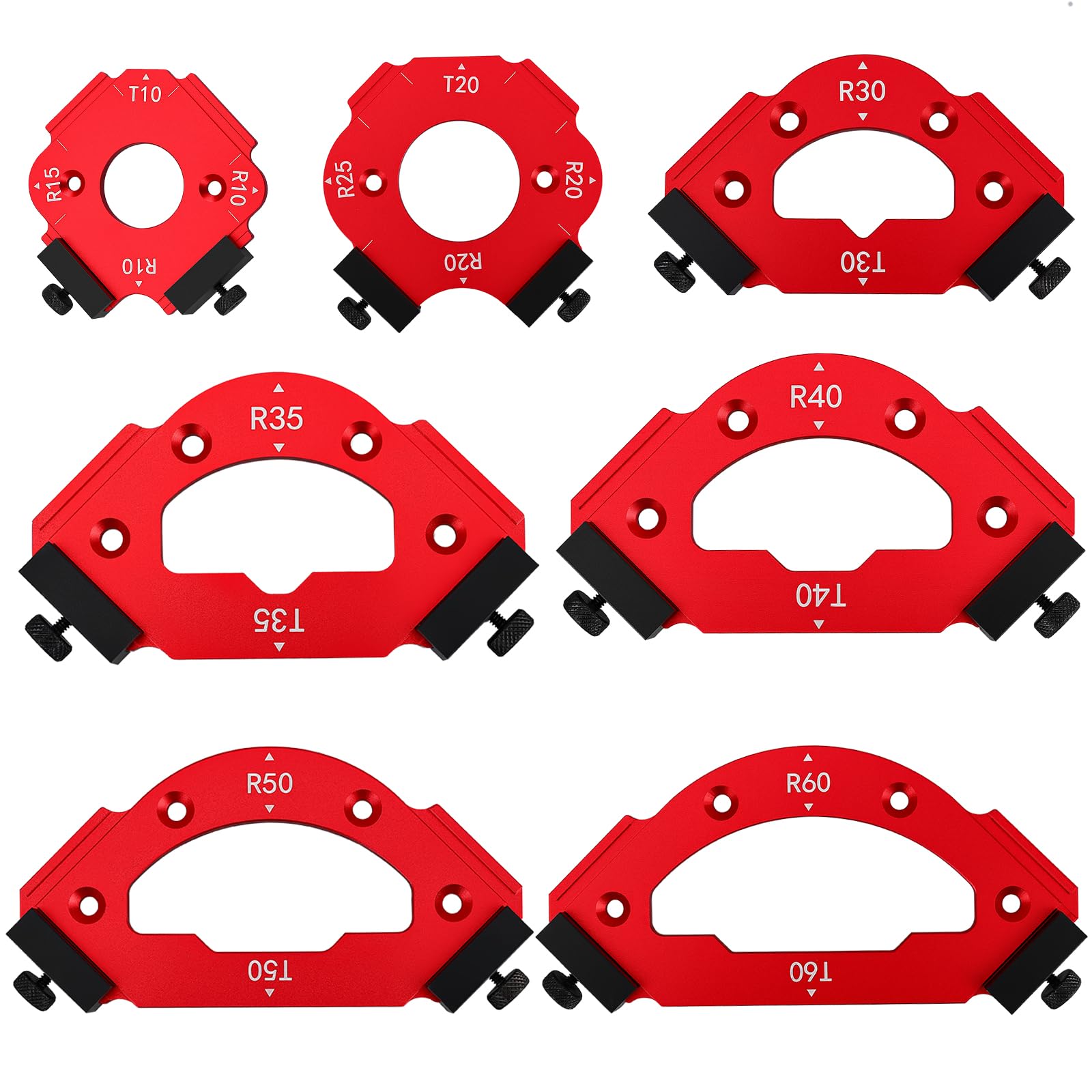 Router Jig for Worktops, 3-in-1 Corner Radius Template, 23 Profiles