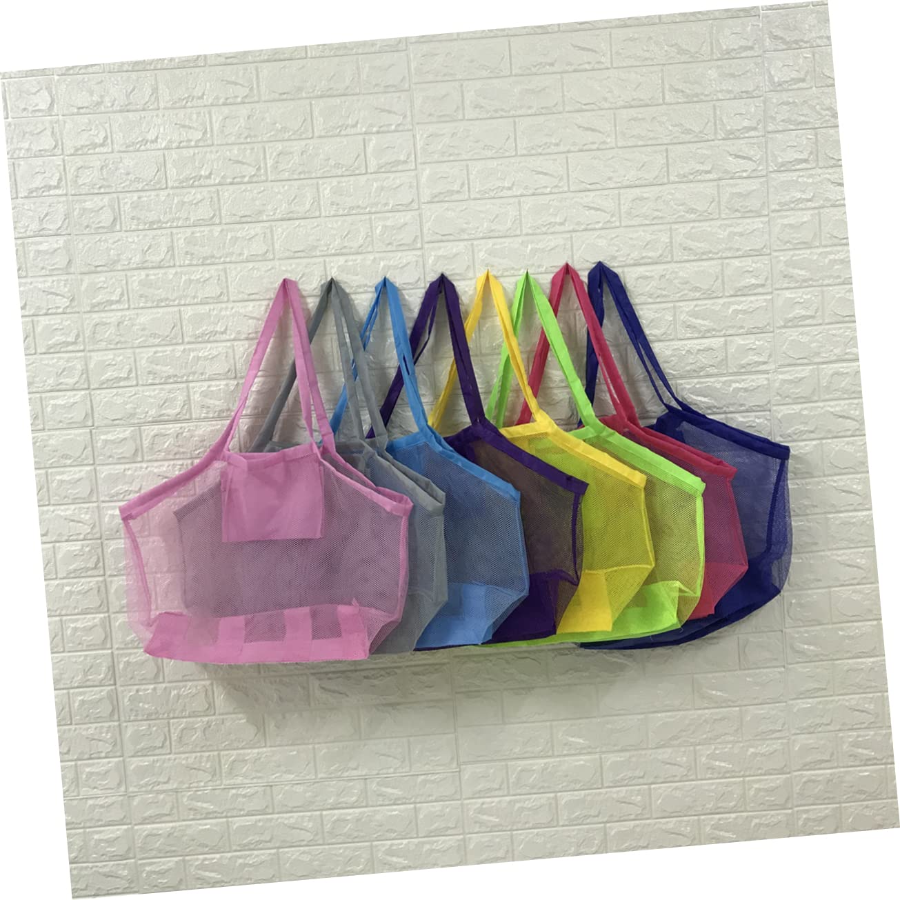 SOIMISS 3piezas Bolsa De Playa De Malla Para Niño Niña Tote Portátil Para Juguetes Para Actividades Al Aire Azul Oscuro y Aleatorio