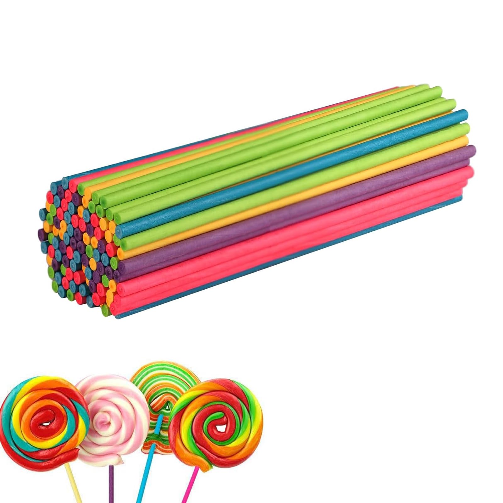 100 Bastoncini Per Cake Pops - 10cm X 3mm, Carta Alimentare, Per Dolci Fatti In Casa - Foto 5