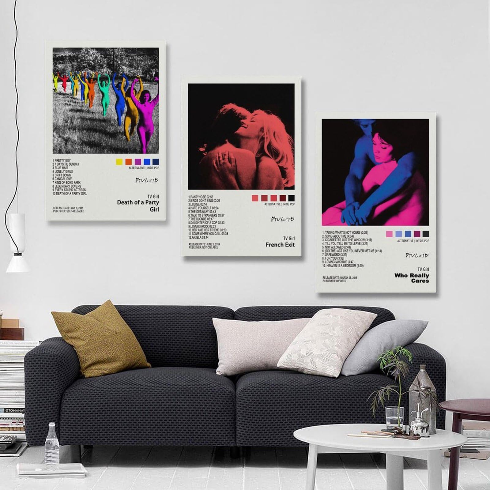 3 PCS Tv Girl Album Poster - French Exit & Death of A Party Girl