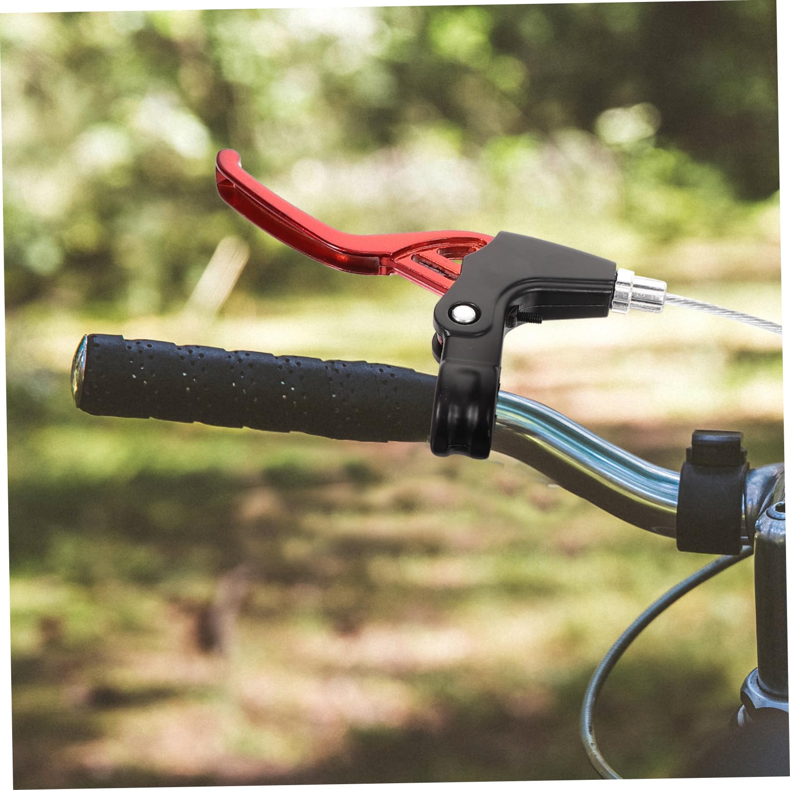 Yardwe Coppia Maniglie Freno per Bicicletta da Corsa in Alluminio (Rosse) 2 Pezzi Attrezzo Leva per Bicicletta Portatile Catena Montuosa Cestino Maniglia Tutto in Lega di Alluminio