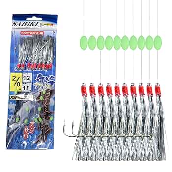 5 X Mackerel Cod Feathers Sea Fishing Rig 6 Hook Size 2/0 Fladen