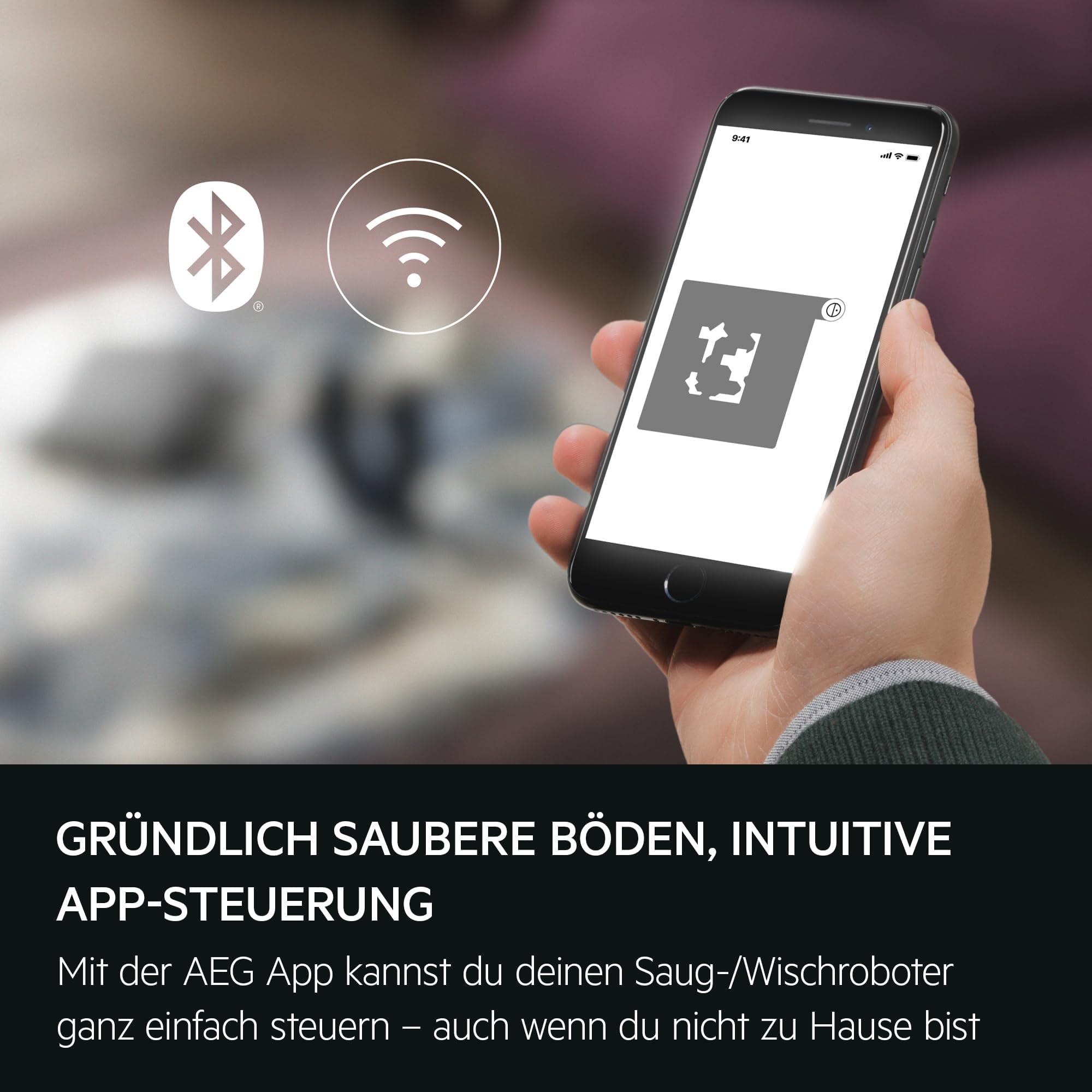 AEG Saugroboter mit Wischfunktion, WiFi, LiDAR Navigation, automatischen Entleerungsstation, Saugleistung 4000 Pa, Akku 14,4 V, bis zu 175 min Laufzeit, bis 140m², Wassertank 0,28 l, Weiß , AR71UW2SW