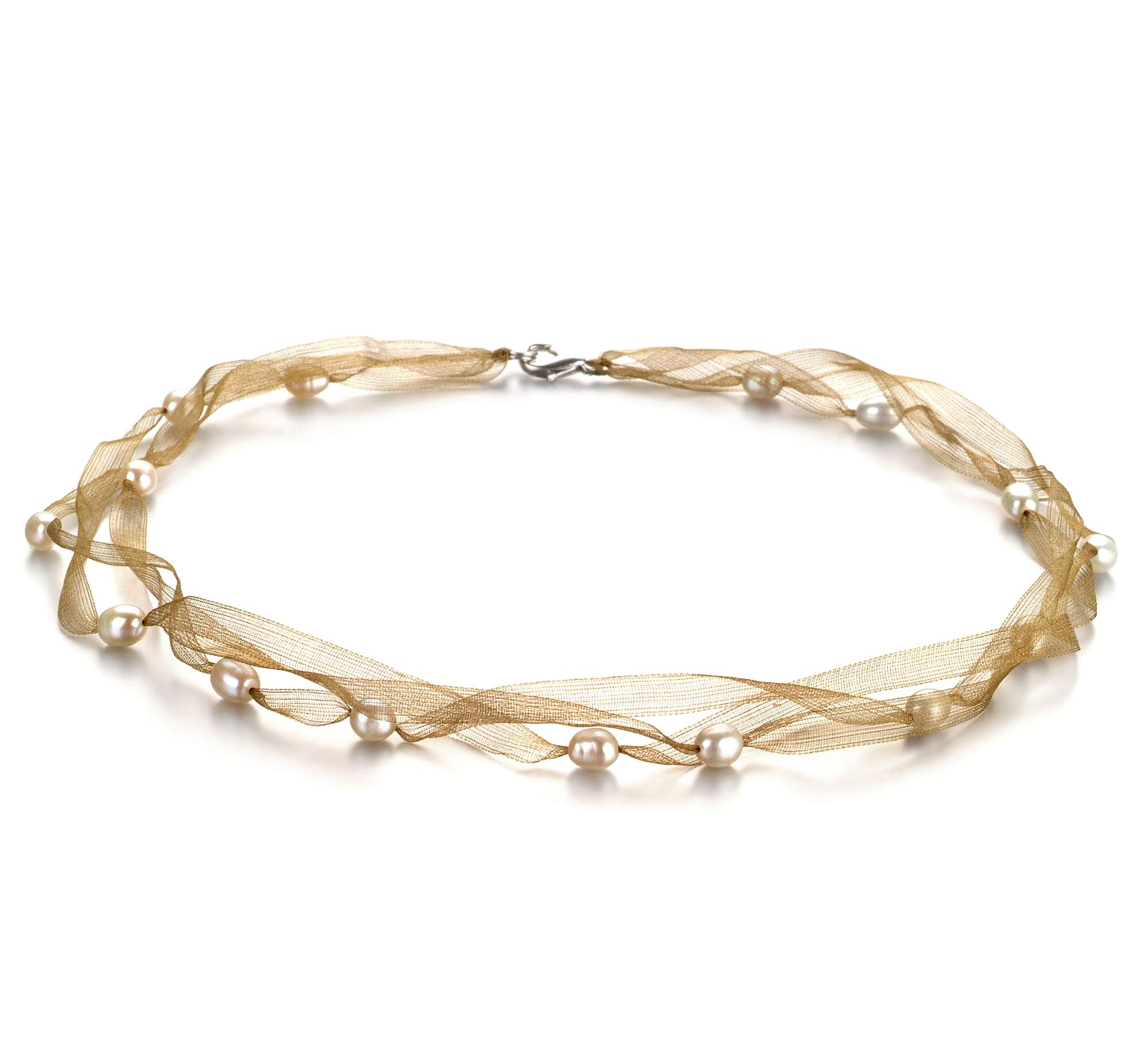 Jasmine White 5-6mm A Quality Freshwater Cultured Pearl Necklace for Women-18 in Princess Length