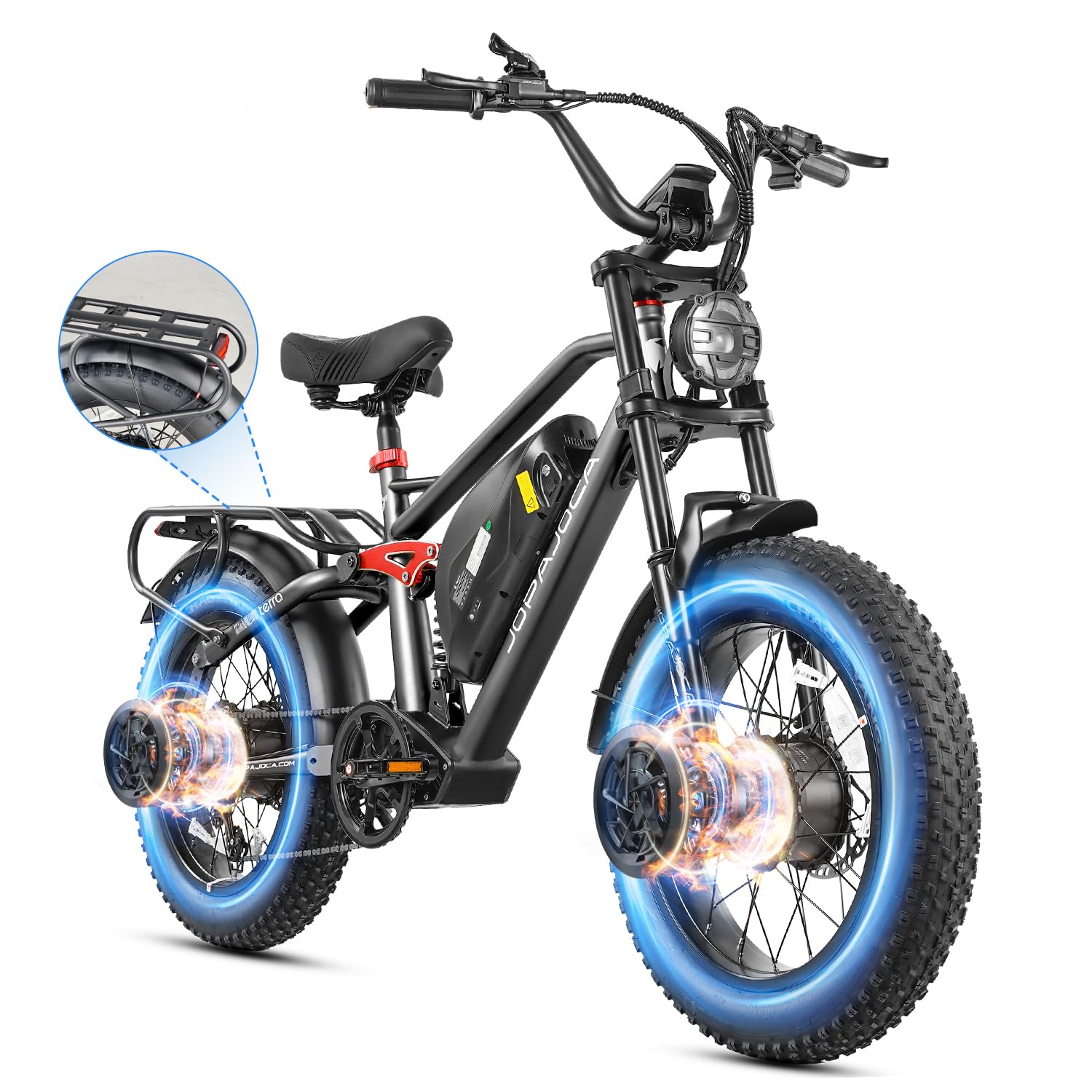 (2025 Upgraded) Eahora X7 Peak 3000W Dual Motor Electric Bike for Adults 48V 20A 30-33MPH 80-120Miles Long Range Adult EBike Dual Hydraulic Brakes Full Suspension Electric Bicycle