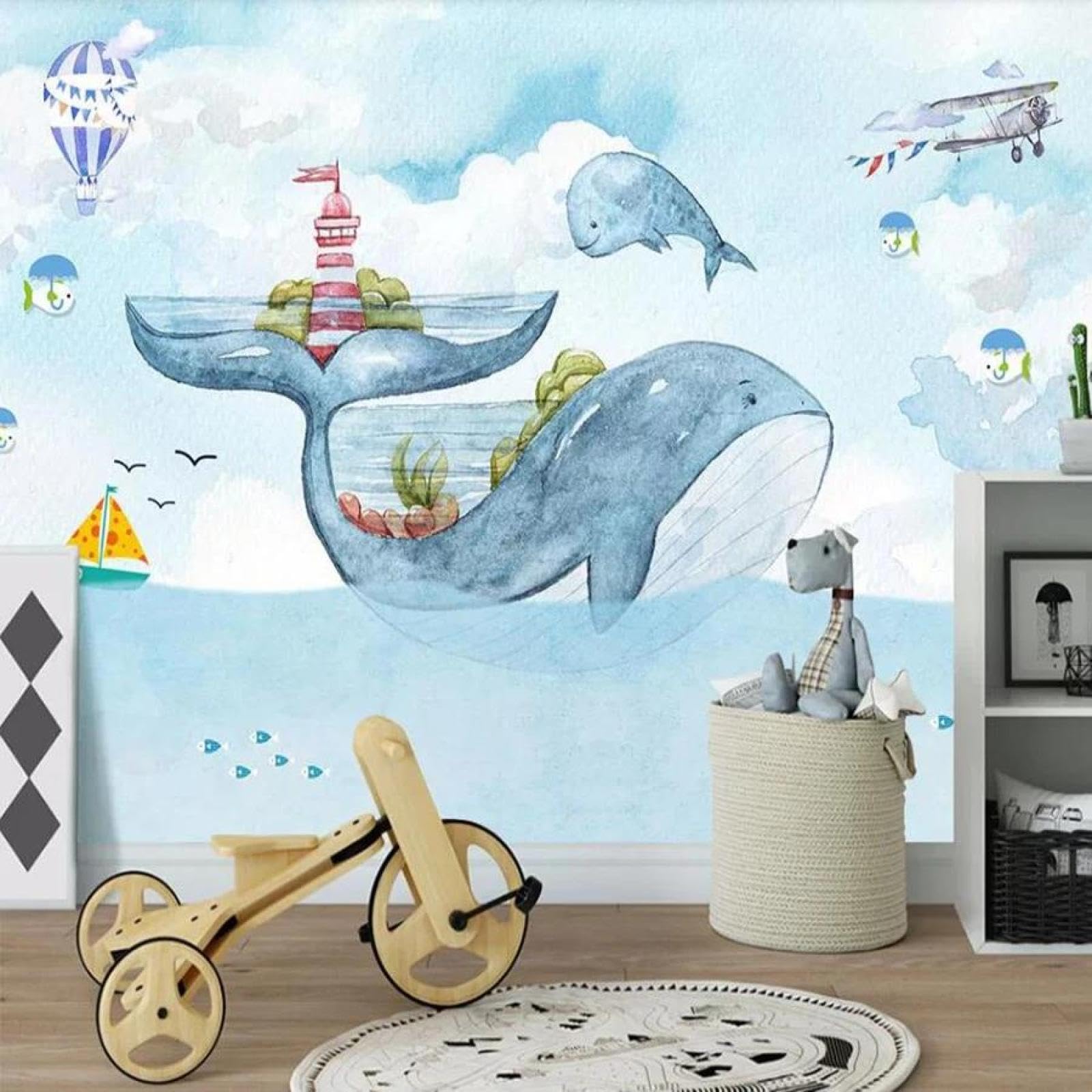 Papier peint panoramique 3D océan intissé fresque murale salon chambre ILIYA