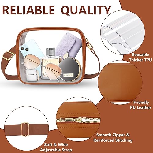 Miniatura 71 de KETIEE Bolso cruzado transparente, aprobado para estadios, para conciertos, eventos deportivos, festivales