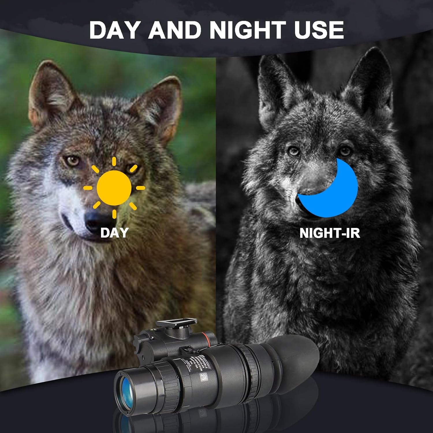 1X-1.5X 32mm Digital Night Vision PVS18, high-Performance Infrared PVS-18 Lightweight Design for Hunting