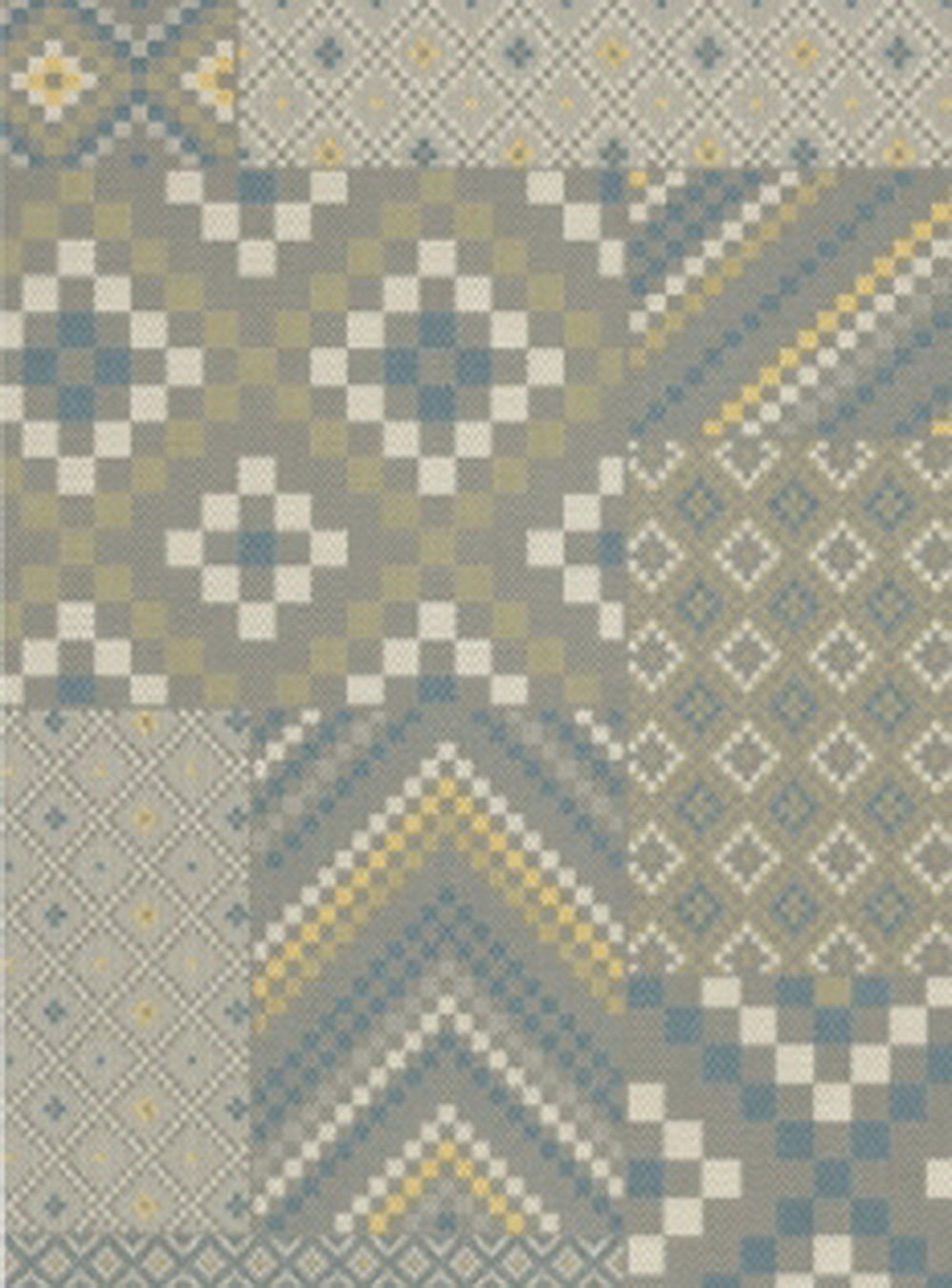 ASPECT Indulgence Rug-A Blend of Pastel Colours with Different Geometric Patterns 120x170cm, Polypropylene, Blue, 120_x_170_cm, RUG103/170
