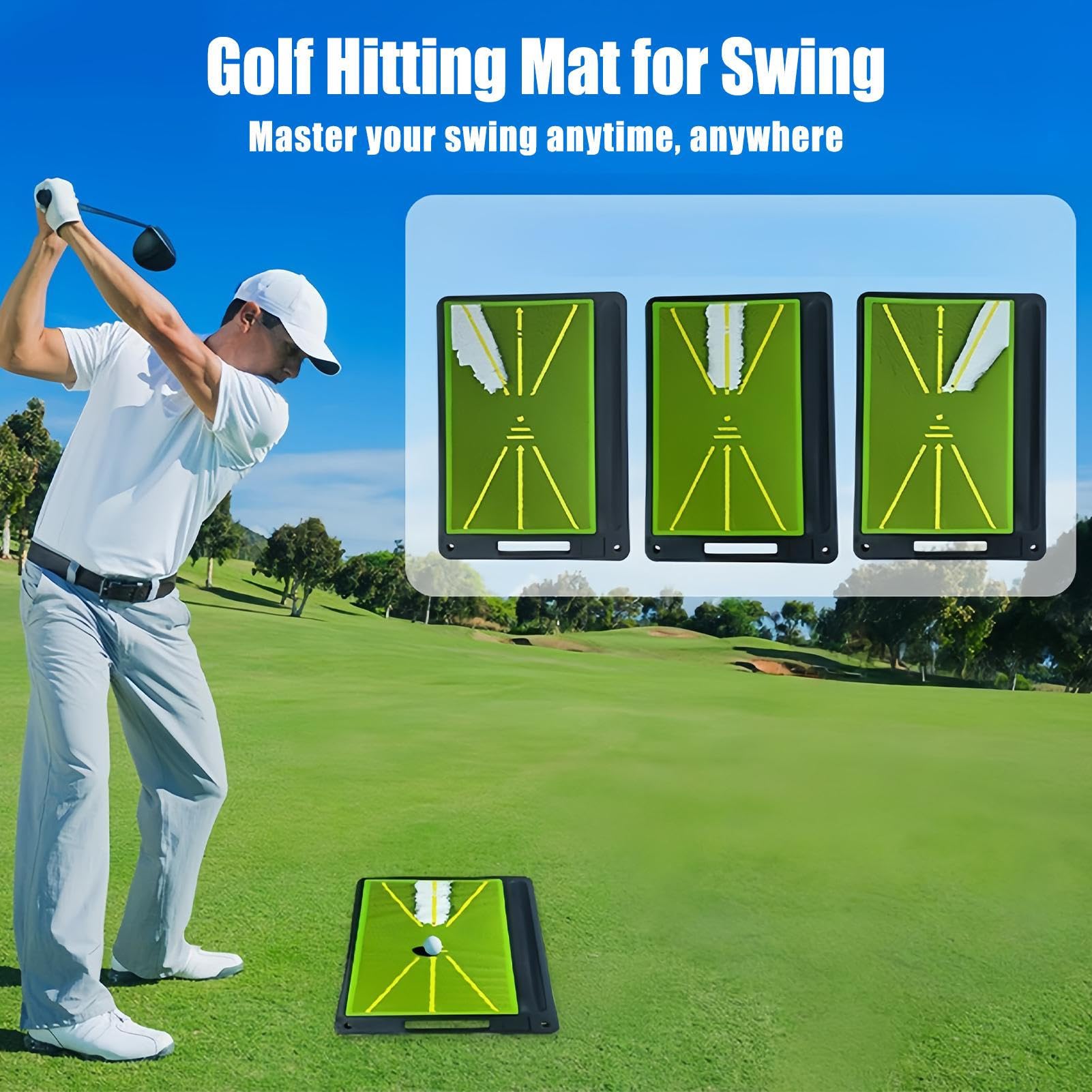 Golfmatte – Golf-Trainingsmatte, Golf-Übungsmatten, synthetischer Rasen
