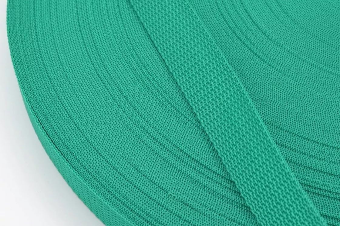 celloexpress Polypropylene Webbing Strapping - Strap Tape Bag Tote Handle - Green 25mm (1 inch), 5m (500cm) โ image 1